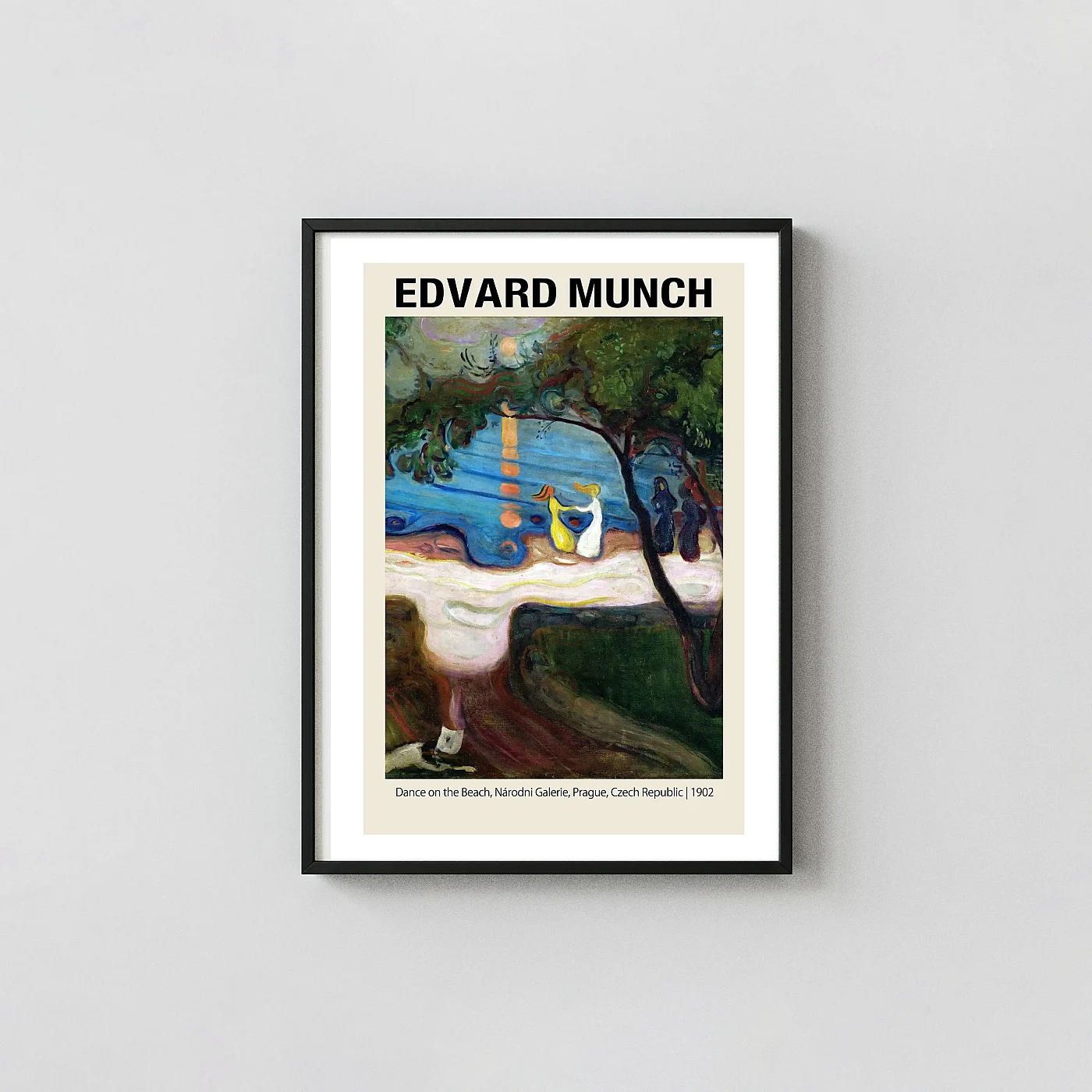 Edvard Munch's "Dance on the Beach" 1902 Poster Expressionist Fine - fine art poster print