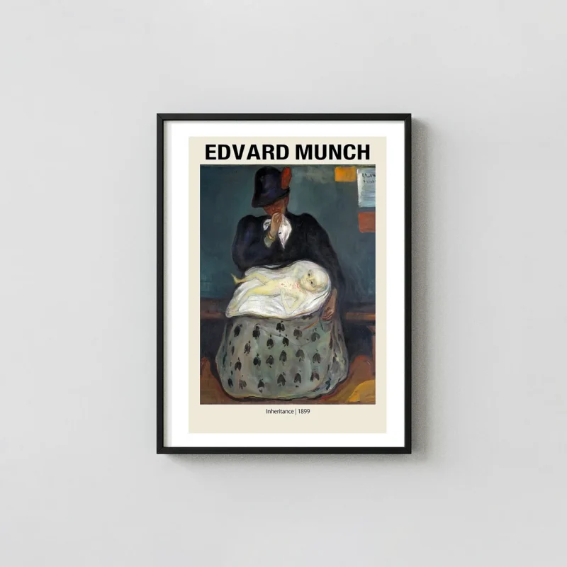 Edvard Munch "Inheritance" (1899) Expressionist Painting Museum Poster Print