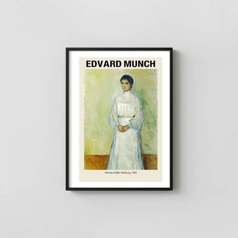 Edvard Munch: Portrait of Ellen Warburg (1905) Expressionist Art Print Poster