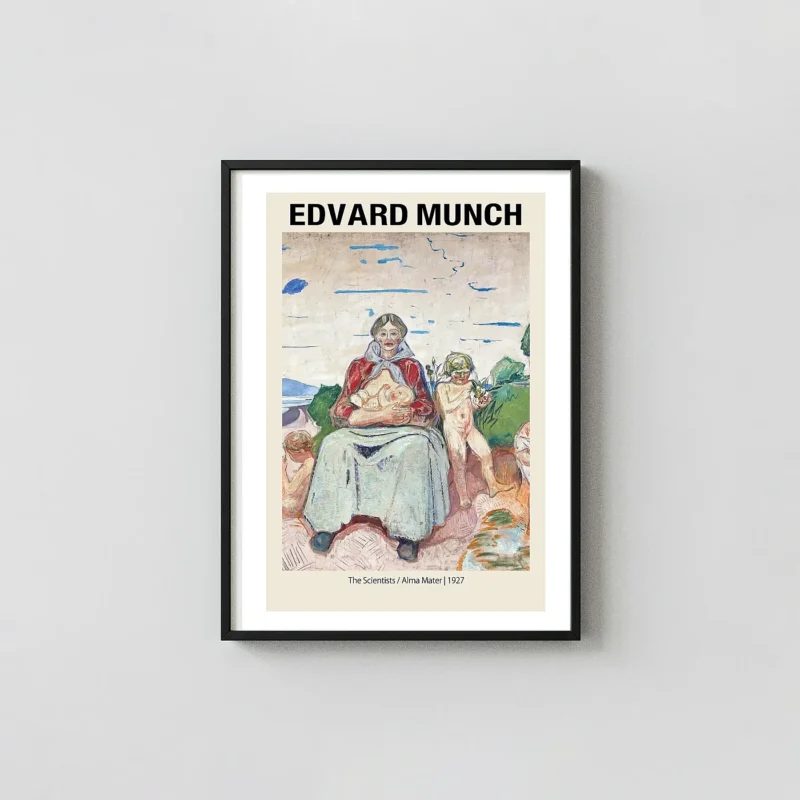 Edvard Munch 'Alma Mater' (The Scientists) Poster | Expressionist Art Print 1927
