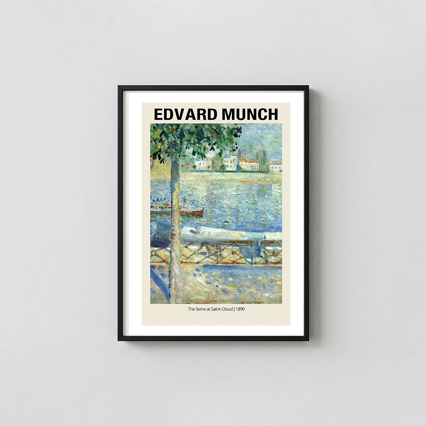 Edvard Munch 'The Seine at Saint-Cloud' (1890) Impressionist Art Poster - fine art poster print