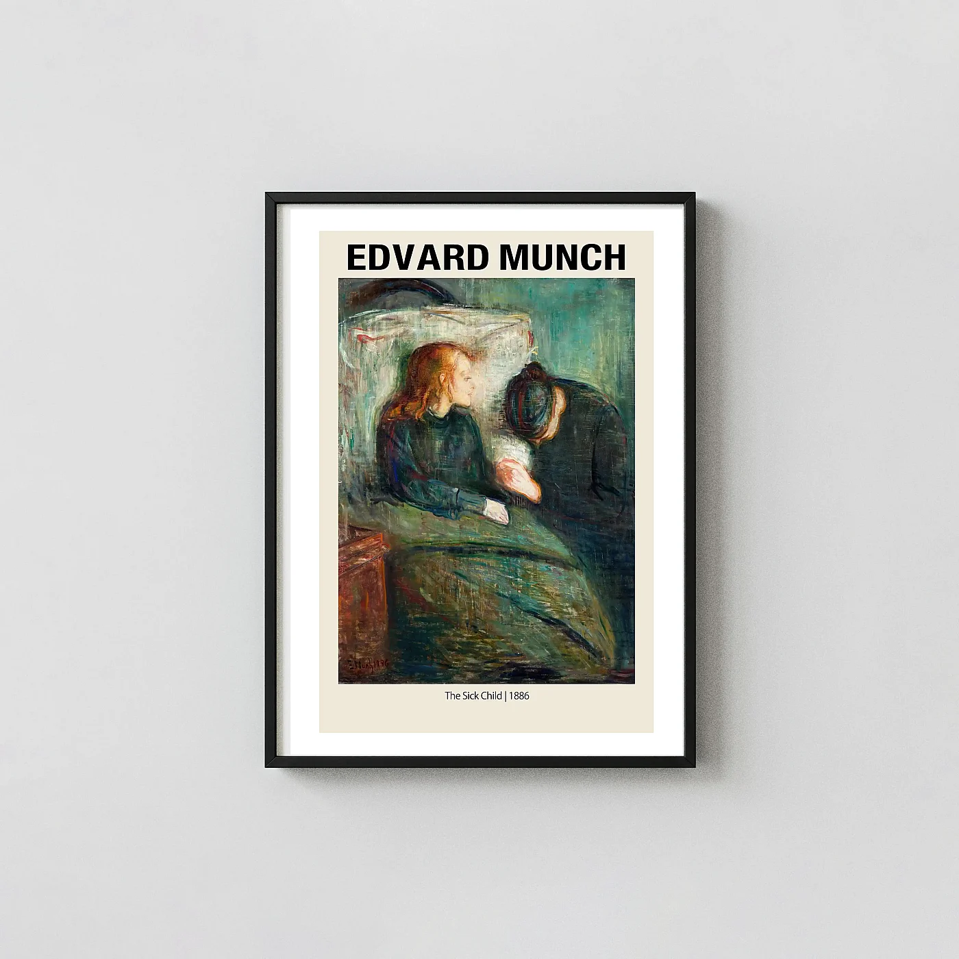 Edvard Munch's 'The Sick Child' (1886) Expressionism classic art print - fine art poster print