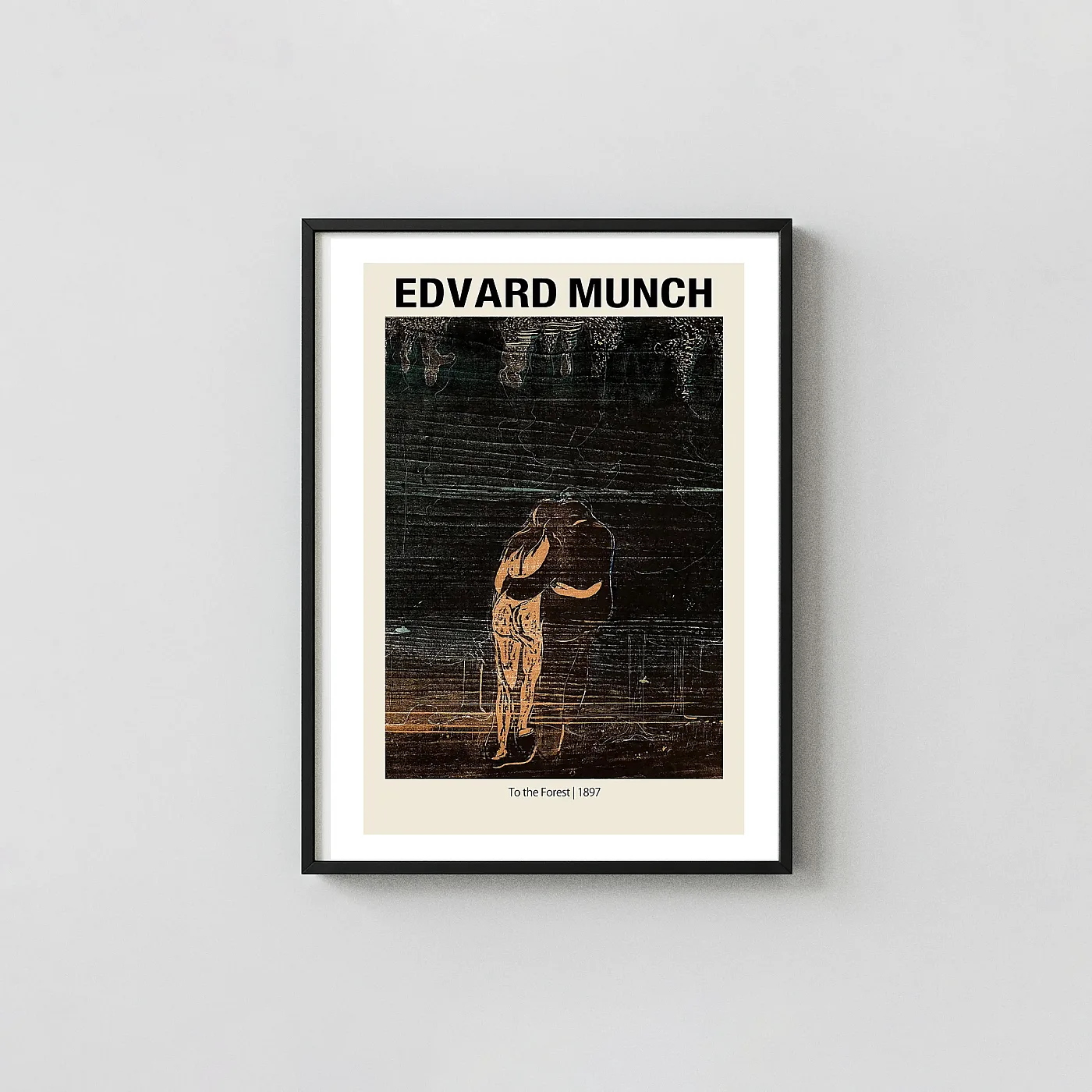 Edvard Munch "To the Forest" (1897) Expressionist Art Print Romantic Woodcut Poster - fine art poster print