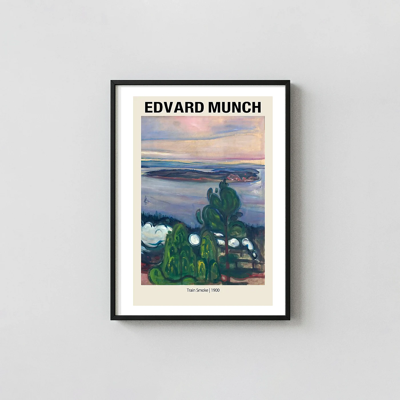 Edvard Munch "Train Smoke" (1900) Fine Art Expressionism art print - fine art poster print