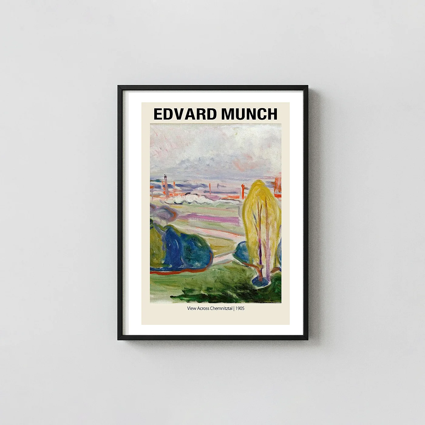 Edvard Munch 'View Across Chemnitztal' (1905) Expressionist Landscape Poster - fine art poster print
