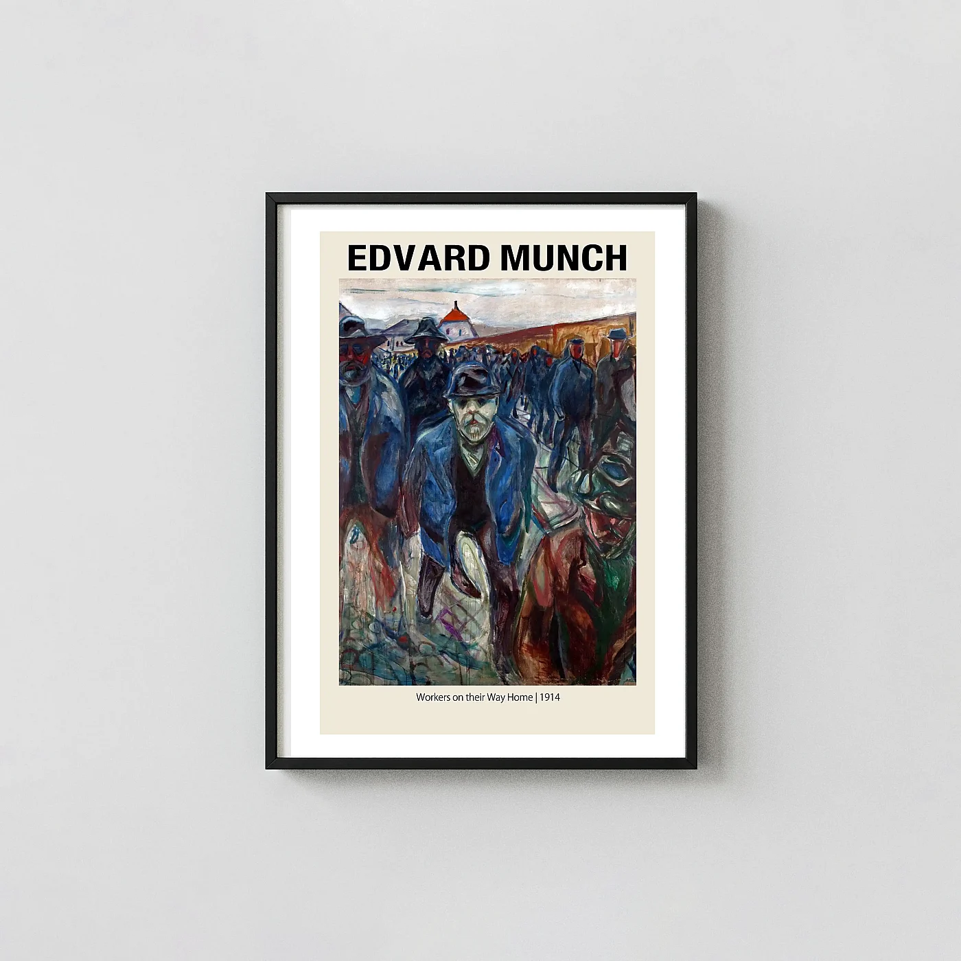 Edvard Munch 'Workers on their Way Home' 1914 Expressionist Fine Art Poster - fine art poster print