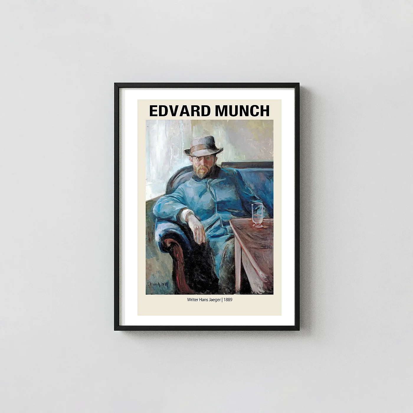 Edvard Munch "Writer Hans Jaeger" 1889 Painting Poster Early Expressionist - fine art poster print