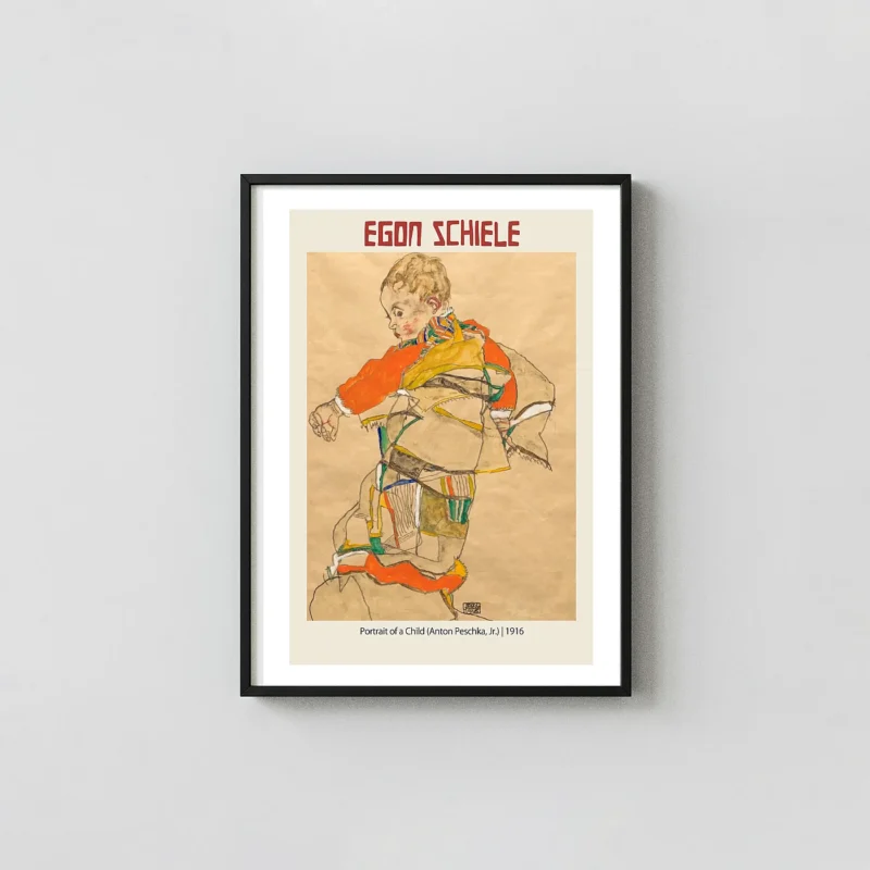 Egon Schiele "Portrait of a Child (Anton Peschka, Jr.)" 1916 Expressionist Art Poster