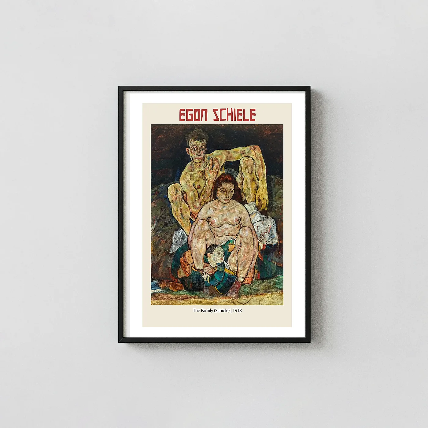 Egon Schiele "The Family" (1918) Poster Austrian Expressionism - fine art poster print