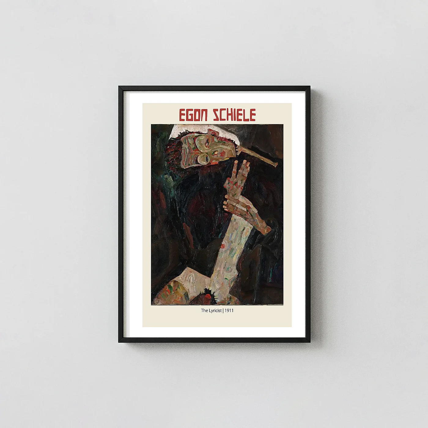 Egon Schiele "The Lyricist" (1911) Expressionist classic art print - fine art poster print