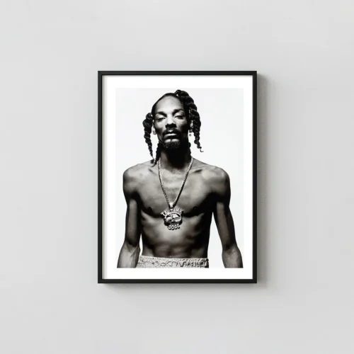 Snoop Dogg | Celebrity Portrait Poster | Iconic Black & White Wall Art Print