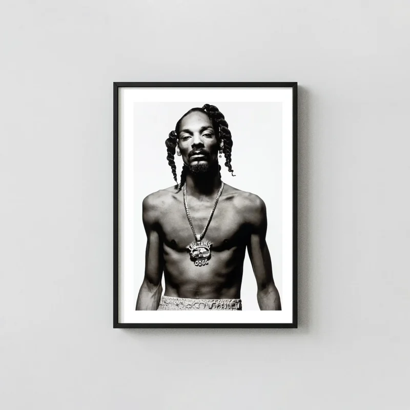 Snoop Dogg | Celebrity Portrait Poster | Iconic Black & White Wall Art Print