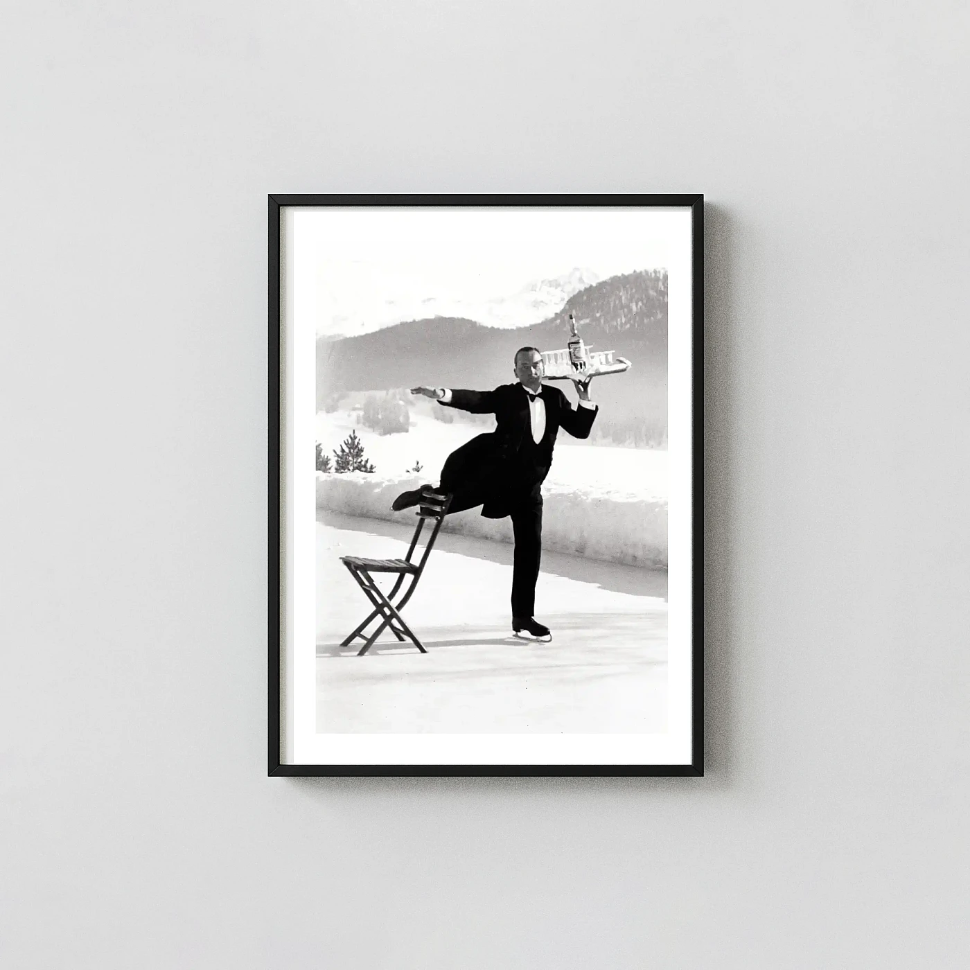 Alfred Eisenstaedt Art Photography Poster Ice Skating Waiter 1932 - photography wall art print