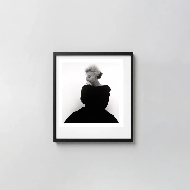 Marilyn Monroe by Bert Stern | Celebrity Photo Poster | Black & White Pensive Portrait