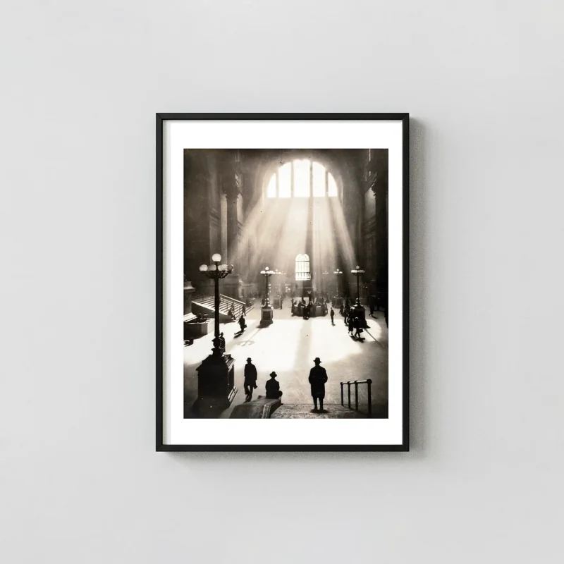 Grand Central Station Sunbeams | Vintage Photo Poster | Dramatic Light Wall Art