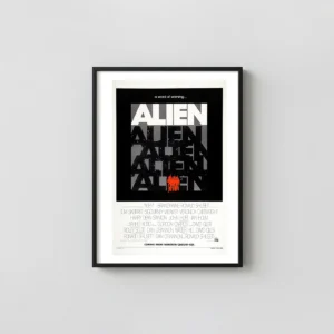 Alien (1979) | Classic Movie Poster | Original Teaser Wall Alien Movie Poster xe2x80x93 Portrait Frame Wall Art Mockup | MerchFuse