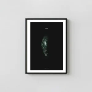 Alien: Covenant | Movie Poster | Xenomorph Head Minimalist Art Alien Movie Poster xe2x80x93 Portrait Frame Wall Art Mockup | MerchFuse
