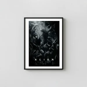 Alien Covenant | Movie Poster | Dark Xenomorph Biomechanical Alien Movie Poster xe2x80x93 Portrait Frame Wall Art Mockup | MerchFuse