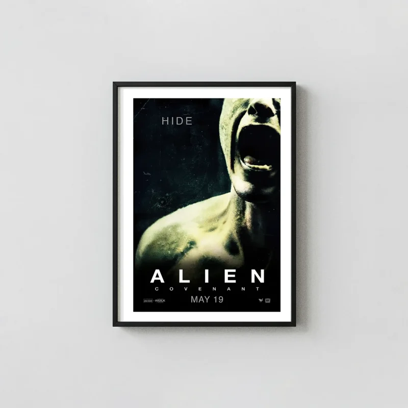 Alien: Covenant | Movie Poster | Terrifying Close-Up Scream Art