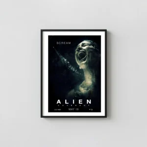 Alien Covenant | Movie Poster | Scream Teaser Art Horror Alien Movie Poster xe2x80x93 Portrait Frame Wall Art Mockup | MerchFuse