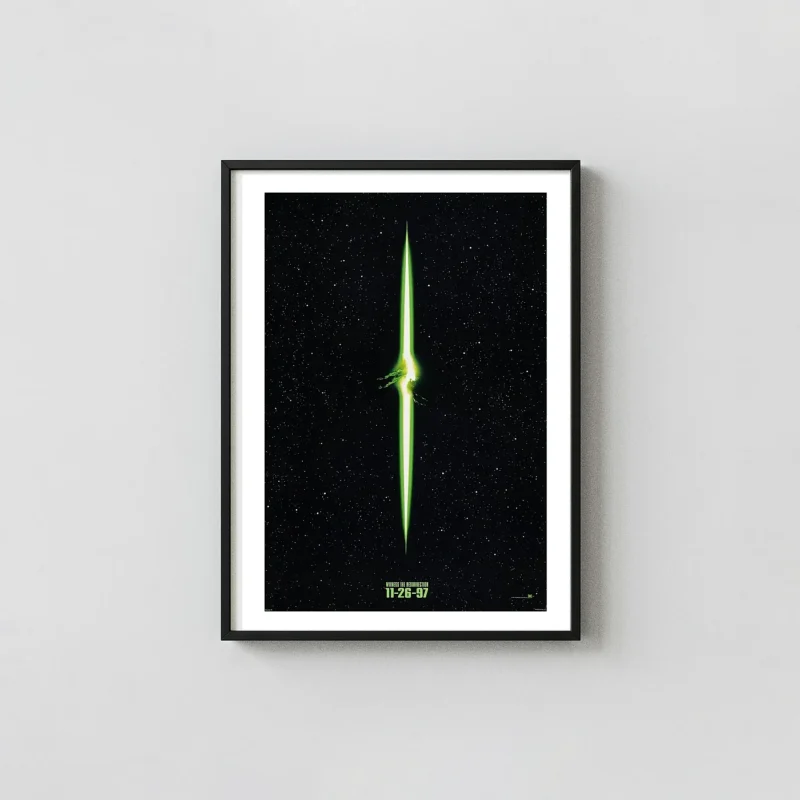 Alien Resurrection | Movie Poster | Minimalist Green Energy Beam Sci-Fi Print