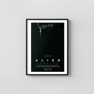 Alien: Romulus | Movie Poster | Xenomorph Drip Wall Alien Movie Poster xe2x80x93 Portrait Frame Wall Art Mockup | MerchFuse