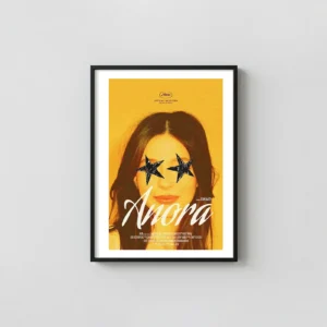 Anora | Movie Poster | Star Eye Yellow Aesthetic Film Movie Posters xe2x80x93 Portrait Frame Wall Art Mockup | MerchFuse