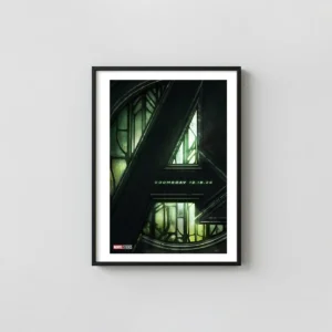 Avengers: Doomsday | MCU Movie Poster | Dark Logo Wall Action & Adventure Movie Posters xe2x80x93 Portrait Frame Wall Art Mockup | MerchFuse