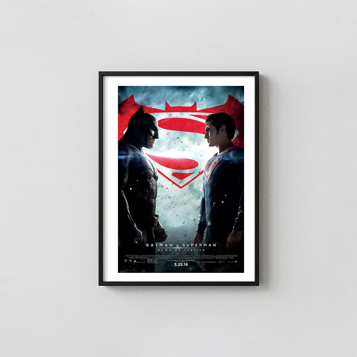 Batman v Superman Movie Poster Clash of Heroes - movie poster wall art print