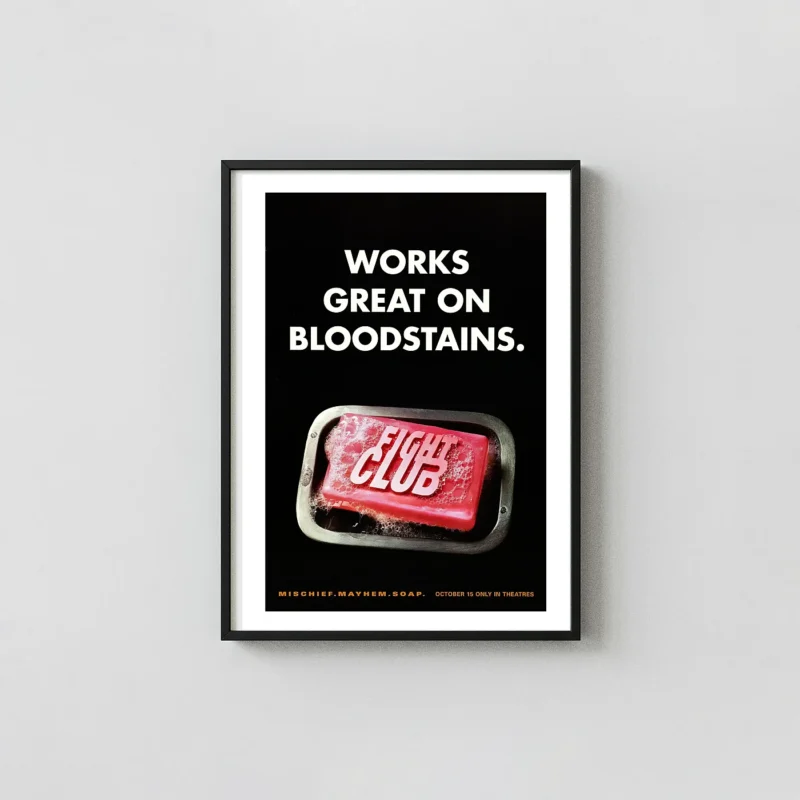 Fight Club | Movie Poster | Iconic Soap Bar Bloodstains Art Print