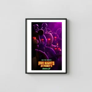 Five Nights at Freddy's | Movie Poster | Animatronics Red Eyes Horror Art Five Nights at Freddy's Movie Posters xe2x80x93 Portrait Frame Wall Art Mockup | MerchFuse