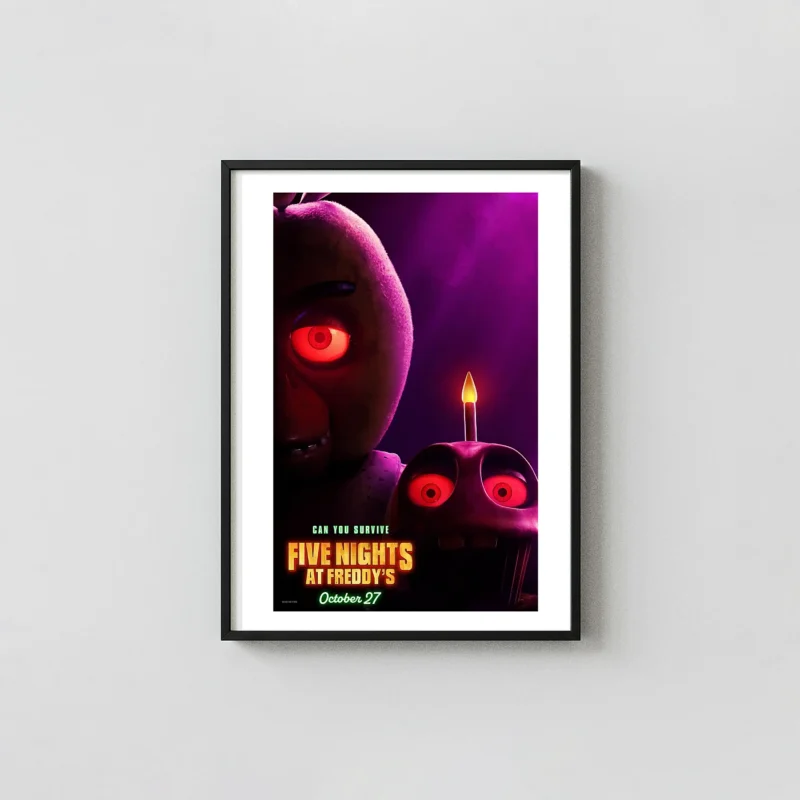Five Nights at Freddy's Movie Poster | Chica & Cupcake Horror Art Print