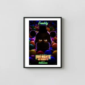 Five Nights at Freddy's Poster | Freddy Fazbear Ball Pit Five Nights at Freddy's Movie Posters xe2x80x93 Portrait Frame Wall Art Mockup | MerchFuse
