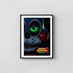 Five Nights at Freddy's 2 | Movie Poster | Toy Bonnie Glowing Eye Five Nights at Freddy's Movie Posters xe2x80x93 Portrait Frame Wall Art Mockup | MerchFuse