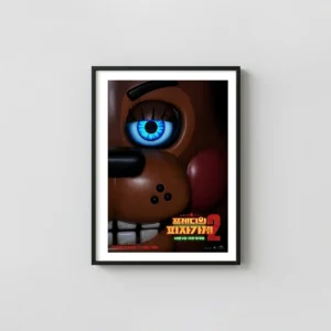 Five Nights at Freddy's 2 | Movie Poster | Animatronic Blue Eye Art Five Nights at Freddy's Movie Posters xe2x80x93 Portrait Frame Wall Art Mockup | MerchFuse
