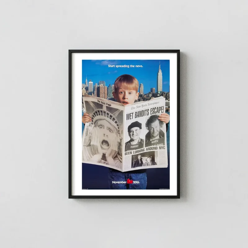 Home Alone 2 | Movie Poster | Wet Bandits Newspaper Wall Art Print