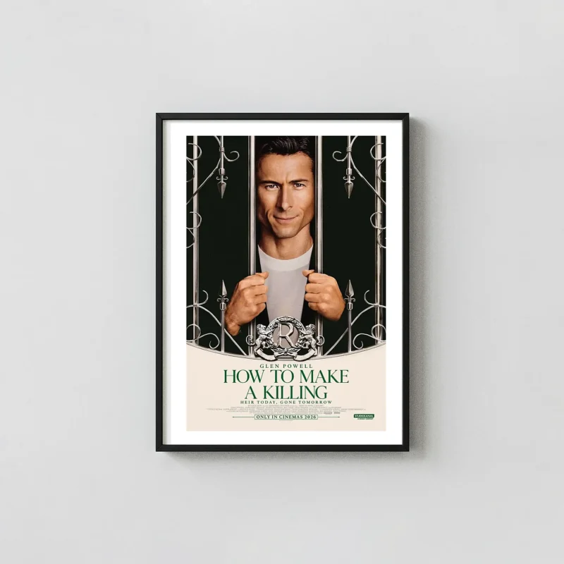 How to Make a Killing | Glen Powell Poster | Ornate Iron Gates Design
