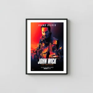 John Wick | Movie Poster | High-Contrast Action Action & Adventure Movie Posters xe2x80x93 Portrait Frame Wall Art Mockup | MerchFuse