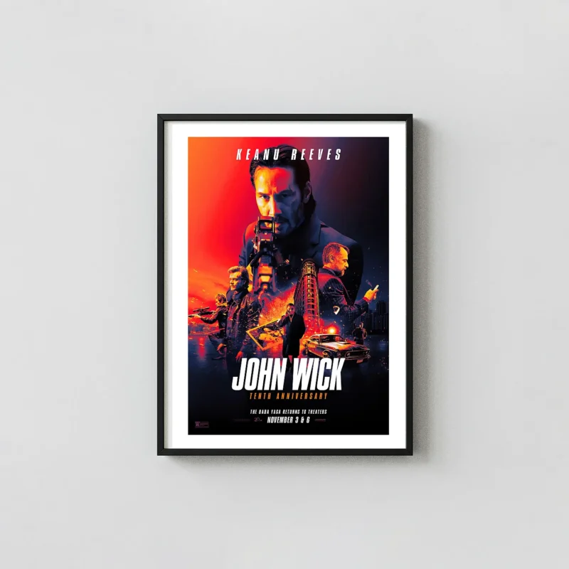 John Wick | Movie Poster | High-Contrast Action Art Print