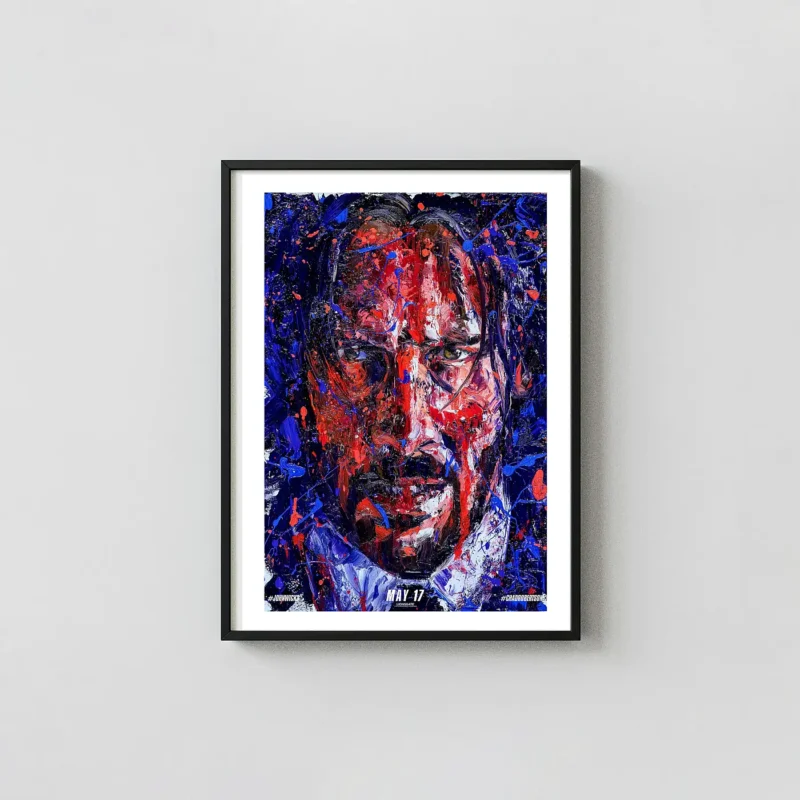 John Wick Chapter 3 | Movie Poster | Abstract Paint Splatter Wall Art