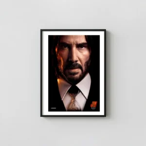 John Wick: Chapter 4 | Movie Poster | Keanu Reeves Close-Up Action & Adventure Movie Posters xe2x80x93 Portrait Frame Wall Art Mockup | MerchFuse