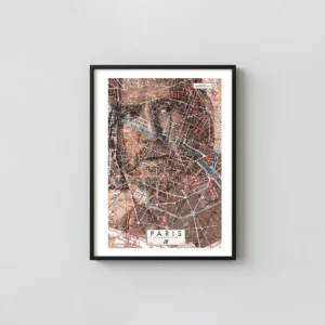 John Wick: Chapter 4 | Movie Poster | Keanu Reeves Paris Map Action & Adventure Movie Posters xe2x80x93 Portrait Frame Wall Art Mockup | MerchFuse