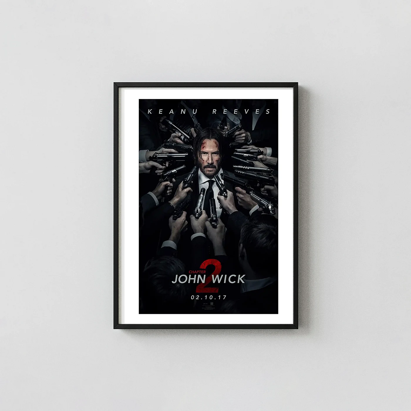 John Wick Chapter 2 Movie Poster Surrounded by Guns - movie poster wall art print