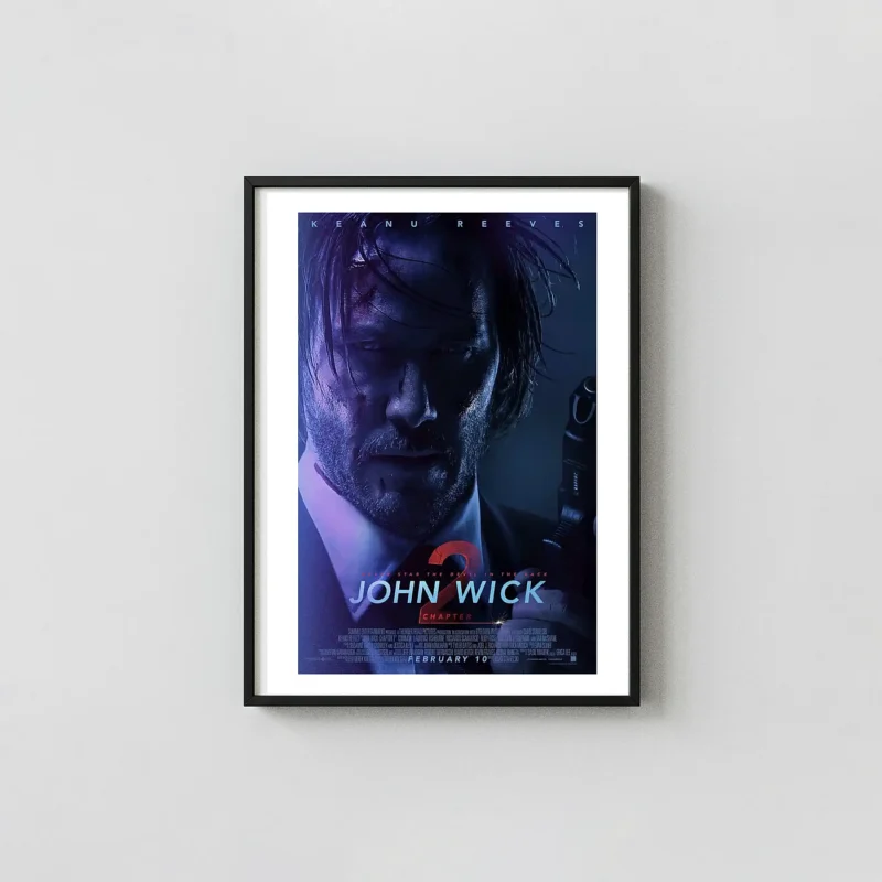 John Wick: Chapter 2 | Movie Poster | Intense Keanu Reeves Portrait Art