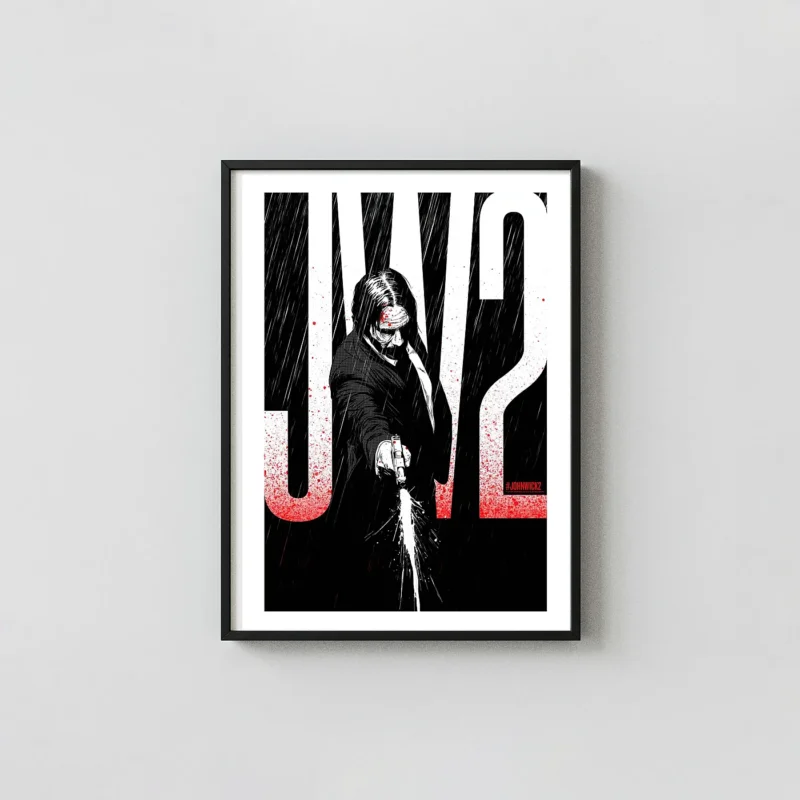 John Wick: Chapter 2 | Movie Poster | High-Contrast Graphic Novel Art