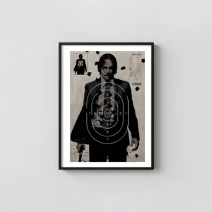 John Wick Chapter 2 | Movie Poster | Target Practice Action & Adventure Movie Posters xe2x80x93 Portrait Frame Wall Art Mockup | MerchFuse