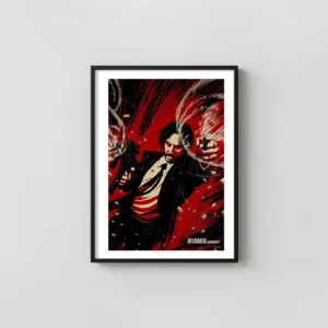 John Wick: Chapter 2 | Movie Poster | Baba Yaga Action Comic Action & Adventure Movie Posters xe2x80x93 Portrait Frame Wall Art Mockup | MerchFuse