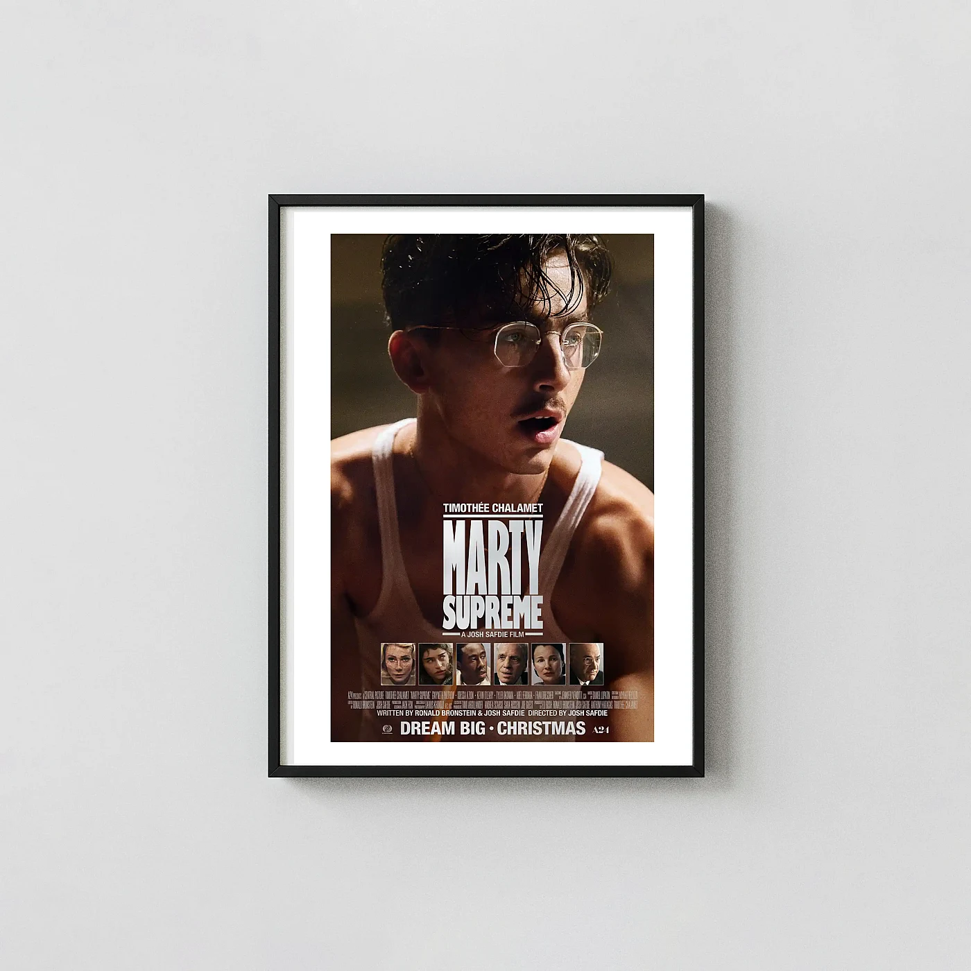 Marty Supreme | Movie Poster | Timothée Chalamet Boxer Portrait Art Animation and Anime Posters xe2x80x93 Portrait Frame Wall Art Mockup | MerchFuse