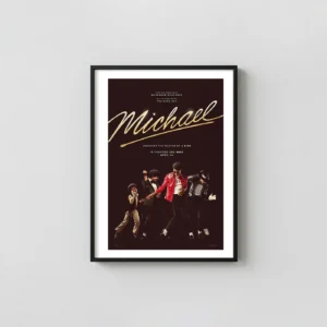 Michael Biopic | Movie Poster | Evolution of the King of Pop Movie Posters xe2x80x93 Portrait Frame Wall Art Mockup | MerchFuse