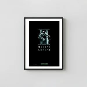 Mortal Kombat II | Movie Poster | Iconic Dragon Logo Teaser Movie Posters xe2x80x93 Portrait Frame Wall Art Mockup | MerchFuse